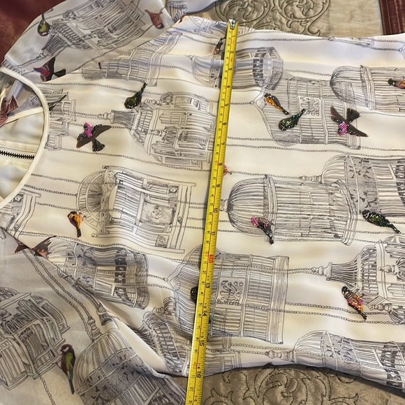 Ted Baker Birdcage Long Sleeve Beaded Shift Dress Size 1 - Picture 13 of 16